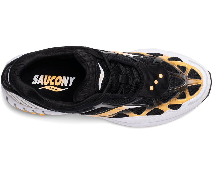 Saucony Grid Web Originals Dam Vita Svarta Gula | Sverige 190GSO